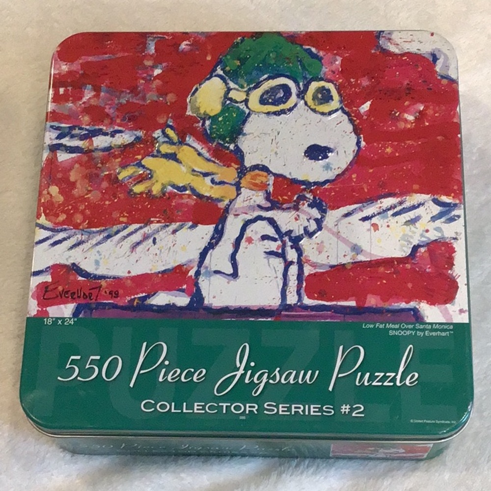Snoopy Collector Series Puzzle #2 in Tin “Low Fate Meal Over Santa Monica” 550 p